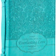 Load image into Gallery viewer, Jeremiah 31:3 Faux Leather Turquoise Personalized Bible Cover For Women
