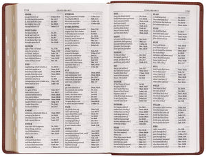 Personalized Custom Text Your Name KJV Holy Bible Giant Print Brown Faux Leather w/Ribbon Marker