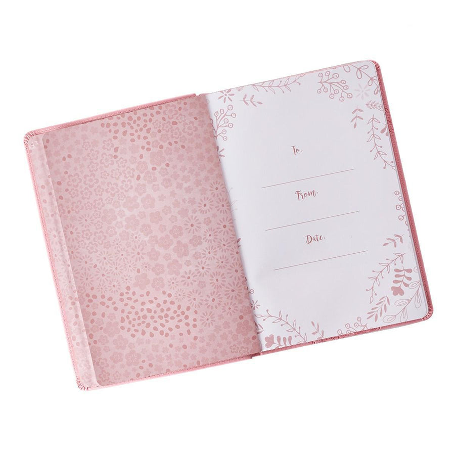 I Know the Plans Jeremiah 29:11 Pink Slimline Faux Leather Journal
