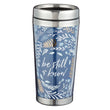 Load image into Gallery viewer, Be Still Psalm 46:10 Navy Blue Polymer Travel Mug
