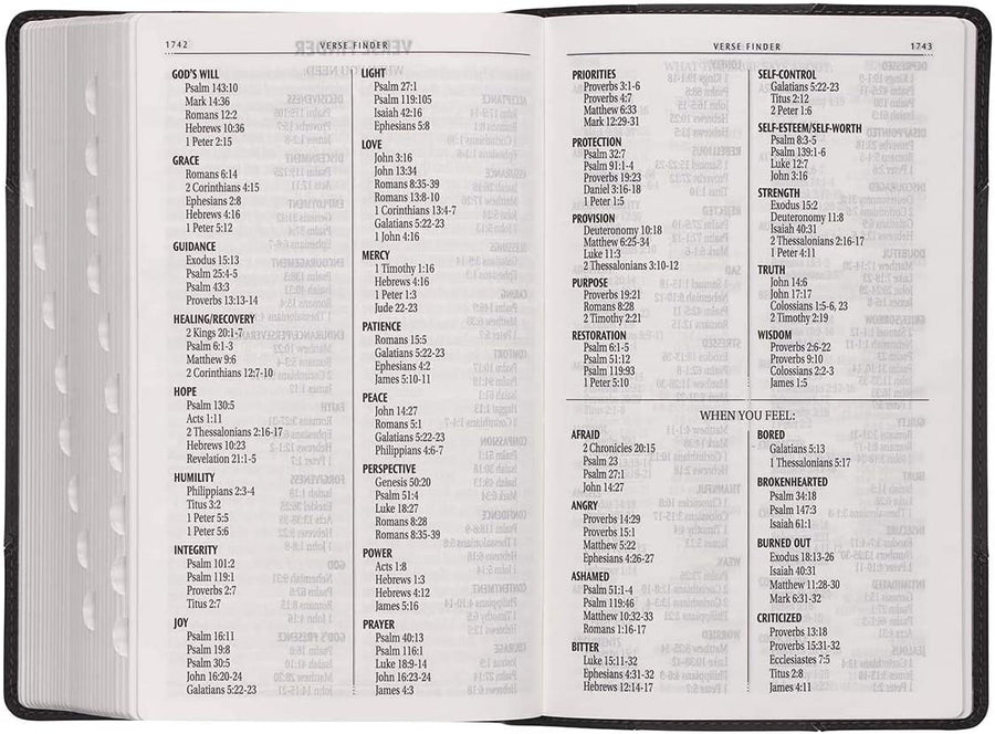 Personalized KJV Holy Bible Giant Print Two-Tone Black/Grey Faux Leather