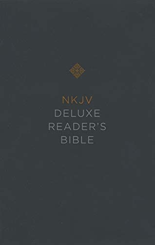 Personalized NKJV Deluxe Reader's Bible Comfort Print Leathersoft Black