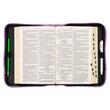 Load image into Gallery viewer, Be Still &amp; Know Psalm 46:10 Purple Laurel Faux Leather Personalized Bible Cover For Women
