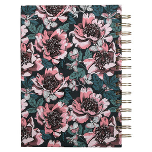 Walk By Faith 2 Corinthians 5:7 Pink Floral Wire-bound Journal