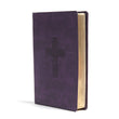 Load image into Gallery viewer, Personalized KJV Rainbow Study Bible Purple LeatherTouch Ribbon Marker Color-Coded Text Smythe Sewn Binding
