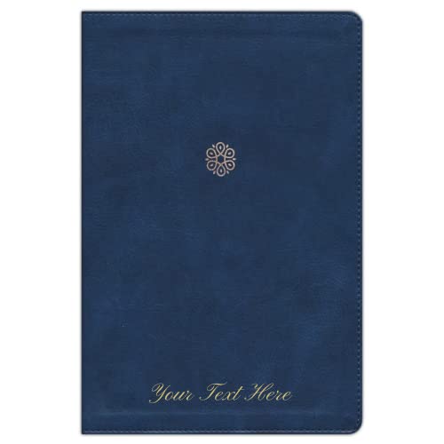 Personalized NKJV Woman's Study Bible Blue Leathersoft Red Letter Full-Color Edition