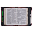 Load image into Gallery viewer, Hope And A Future Chestnut Brown Faux Leather Personalized Bible Cover For Men
