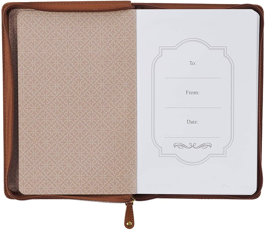 I Know the Plans Jeremiah 29:11 Tan Zipper Closure Journal