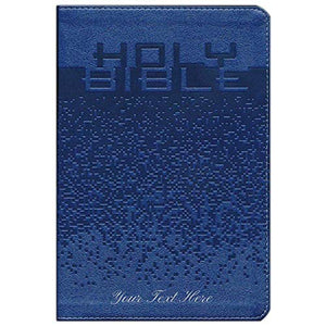 Personalized NIrV Large Print Bible for Kids Leathersoft Blue Comfort Print