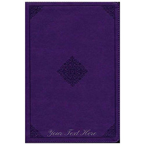 Personalized ESV Large Print Thinline Reference Bible Soft Leather-Look Purple