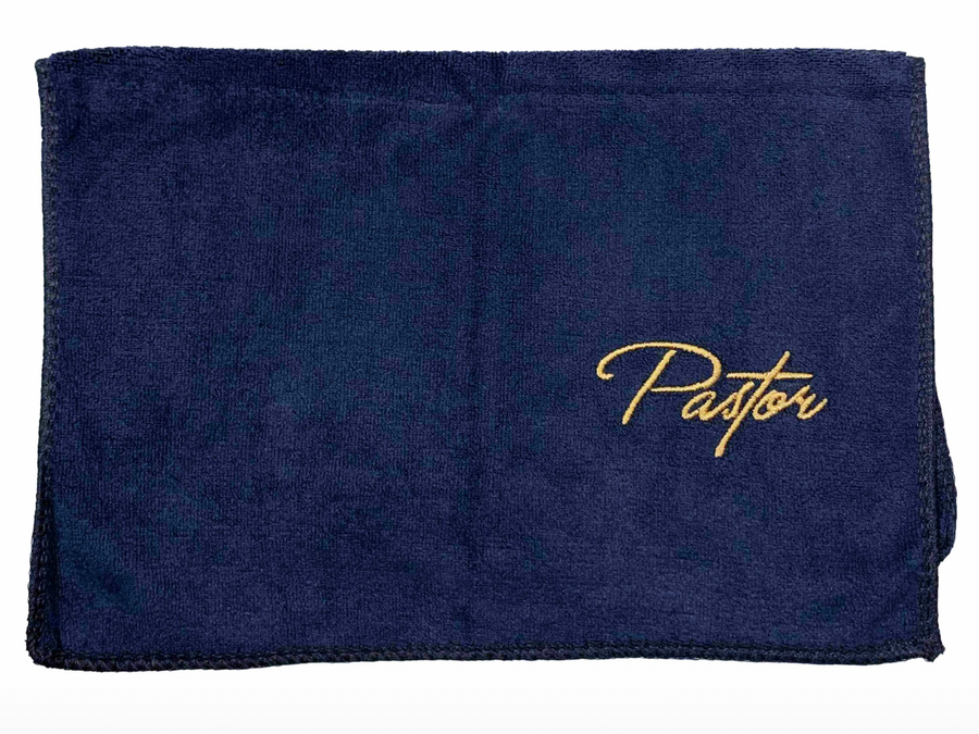 Navy Microfiber Pastor Towel