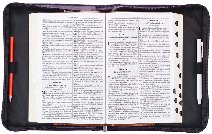 Funda para  Biblias Fe Hebreos 11:1 Morado SPANISH Personalized Bible Cover for Women