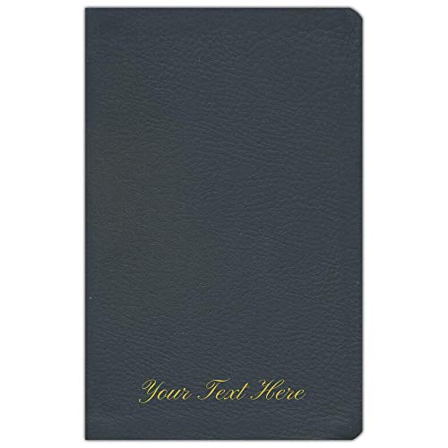 Personalized NKJV Personal Size Giant Print Reference Bible Black Genuine Leather