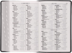 Personalized KJV Holy Bible Giant Print Two-Tone Black/Grey Faux Leather