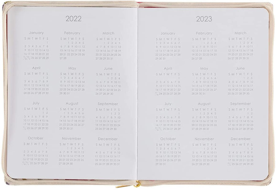 Personalized 2022 Make Today Amazing Large Floral Faux Leather 18-month Planner For Women Psalm 118:24