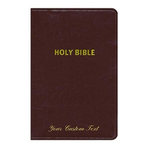 Personalized Custom Text NASB Giant Print Bonded Leather Burgundy New American Standard Bible