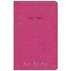 Personalized NKJV Foundation Study Bible Words of Jesus in Red Leathersoft Coral Holy Bible