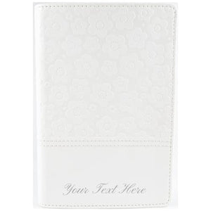 Personalized NIV The Flower Girl Bible White Imitation Leather