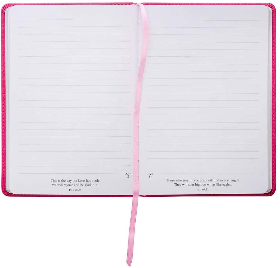 Personalized Custom Text Your Name Everything Beautiful Pink Faux Leather Classic Journal Ecclesiastes 3:11