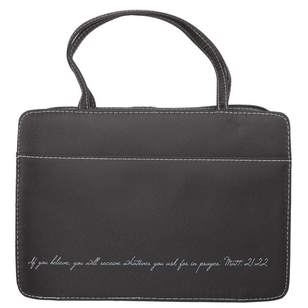Believe MicroFiber Black Bible Cover