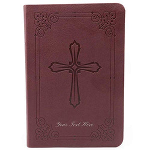 Personalized NIV Compact Bible Burgundy LeatherSoft w/Cross
