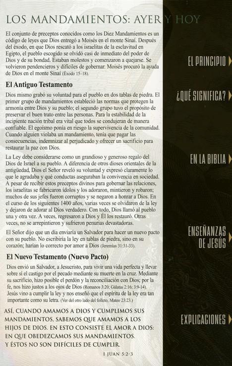 Los Diez Mandamientos Folleto (10 Commandments Spanish Pamphlet)