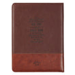 Load image into Gallery viewer, John 3:16 Cross Two-tone Brown Faux Leather Portfolio Folder

