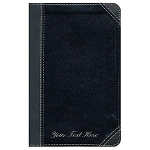 Personalized NIV Thinline Bible COMPACT Leathersoft Black and Gray Comfort Print