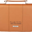 Load image into Gallery viewer, Faith Grain Faux Leather Saddle Tan Personalized Bible Cover For Women
