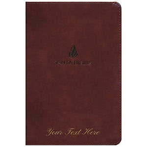 Personalized RVR 1960 Biblia Letra Grande Tamaño Manual marrón, piel fabricada (Spanish Edition)