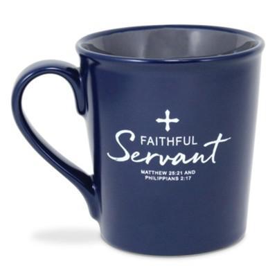 Faithful Servant Navy Blue Mug