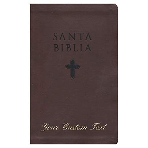 Personalizada Biblia Letra Grande Tam. Personal RVR 1960 Piel Imit. Marron