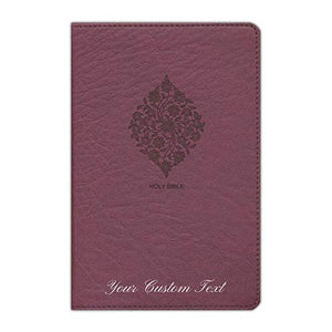 Personalized NKJV COMPACT Leathersoft Burgundy Reference Bible
