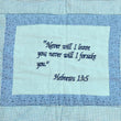 Load image into Gallery viewer, Embroidered Scripture Baby Quilt

