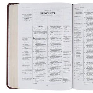 Personalized NKJV Thompson Chain-Reference Bible Brown Leathersoft