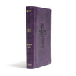 Load image into Gallery viewer, Personalized KJV Rainbow Study Bible Purple LeatherTouch Ribbon Marker Color-Coded Text Smythe Sewn Binding
