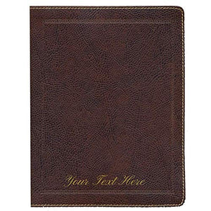 Personalized KJV Journal The Word Bible Large Print Red Letter Bonded Leather Brown