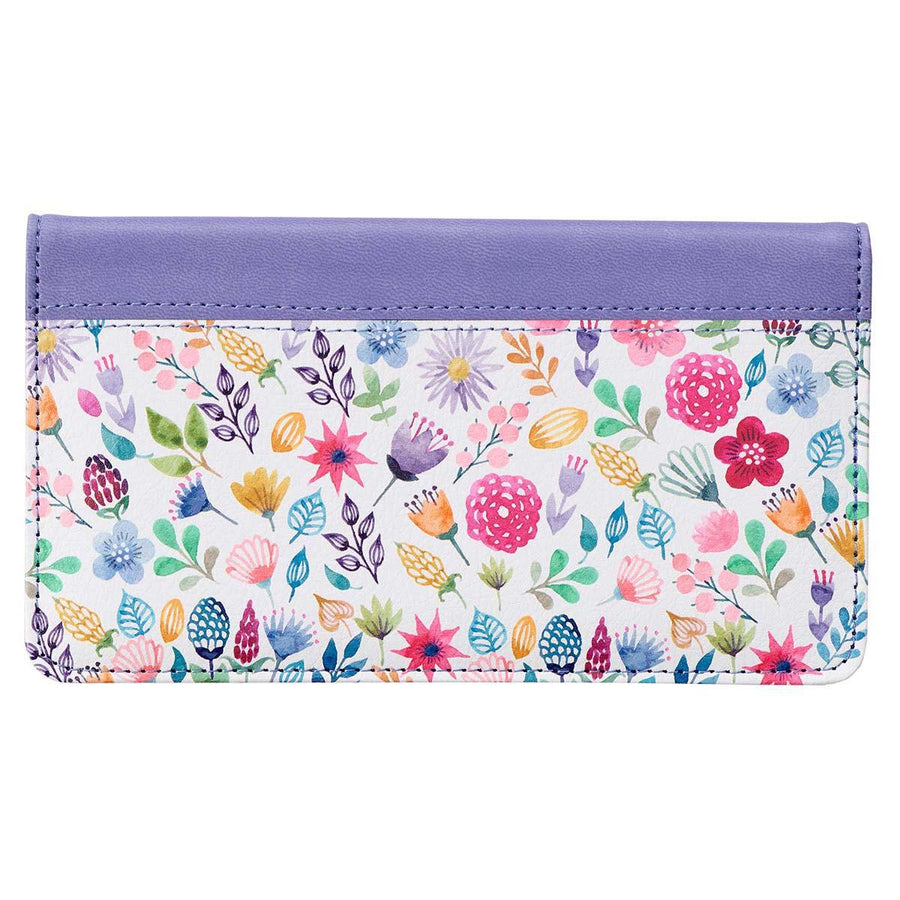 For I Know the Plans I Have For You Jeremiah 29:11 Floral Faux Leather Checkbook