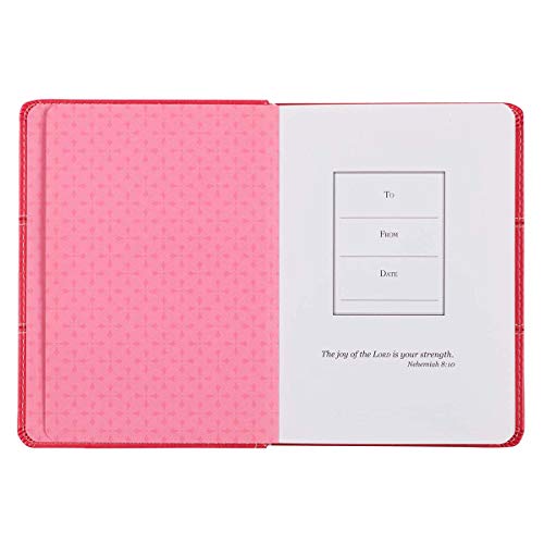 Personalized Pink Faux Leather Journal All Things are Possible Matthew 19:26 Notebook