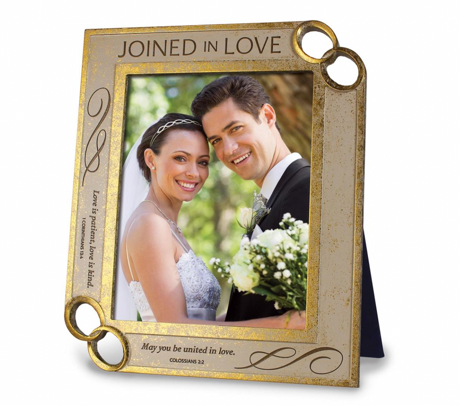 Joined in Love 1 Corinthians 13:4, 6-7 Desktop 8x10 Picture Frame