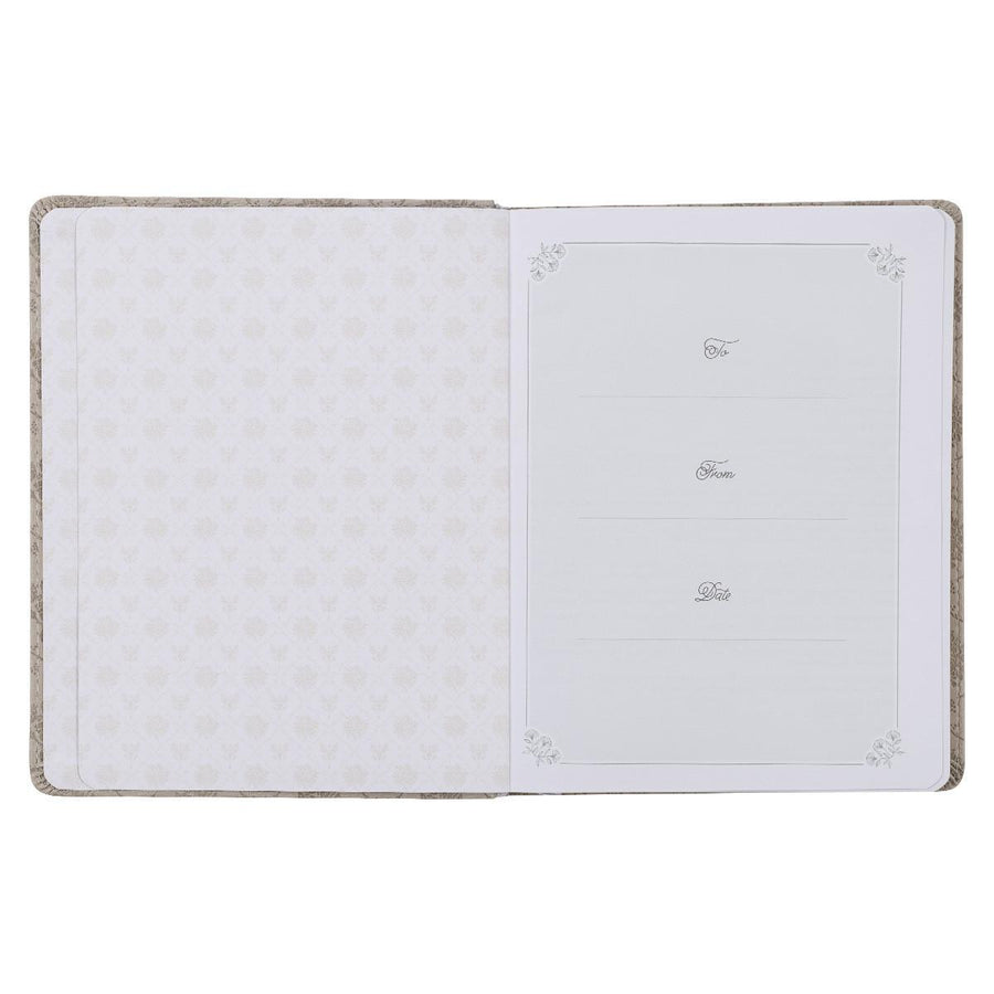 Daily Hope for a Women's Heart Taupe Faux Leather Devotional - Sarah Beth Marr