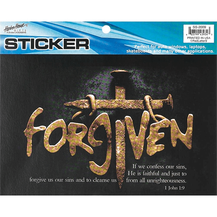 Forgiven 1 John 1:9 Sticker